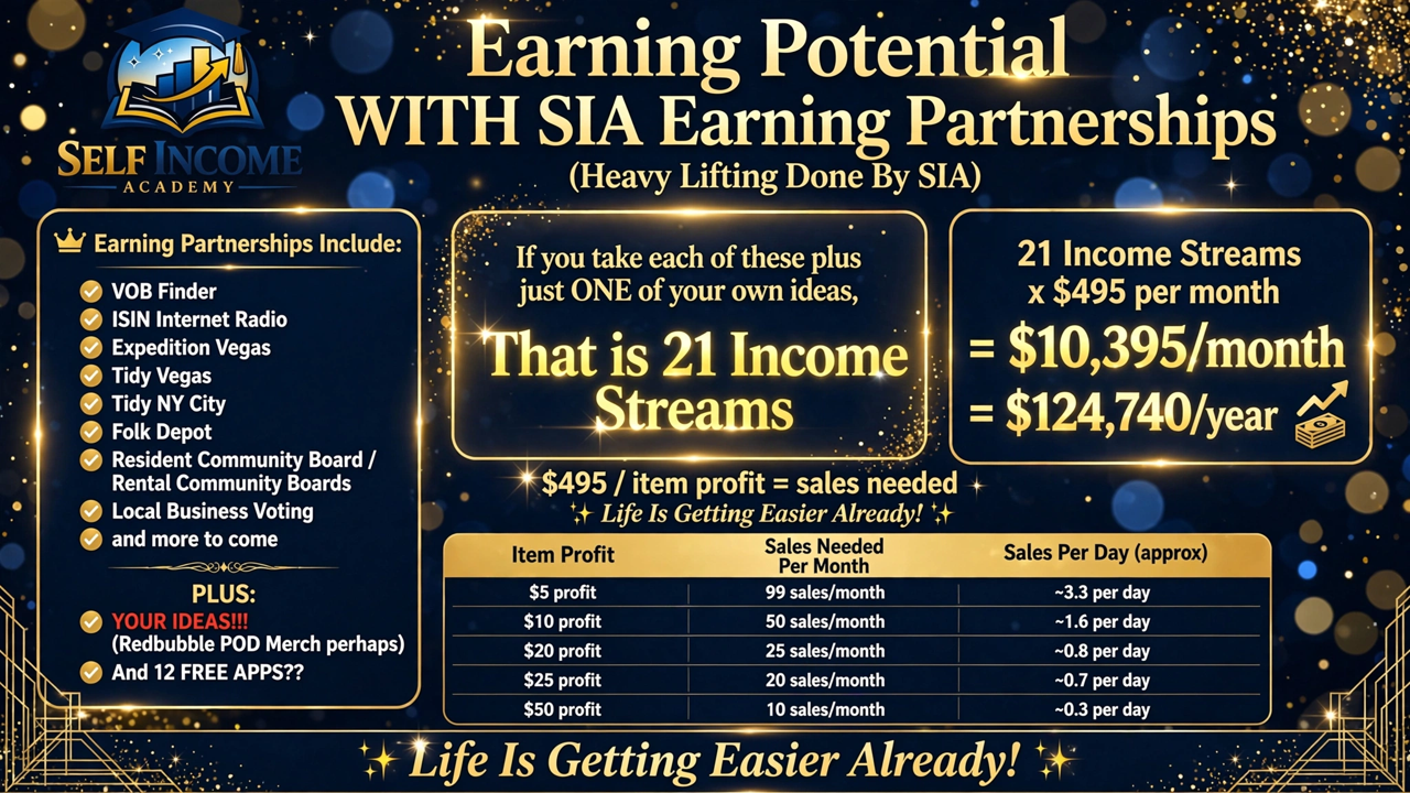 Self Income Academy presentation slide 5