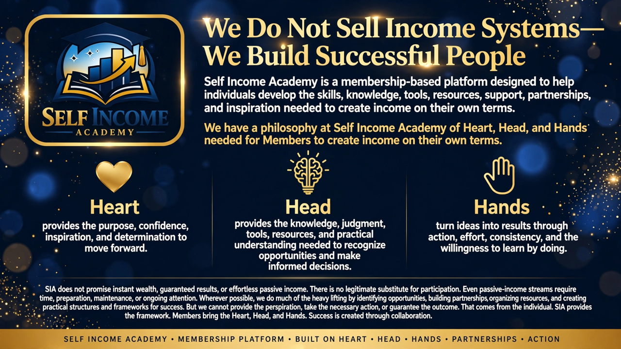 Self Income Academy presentation slide 8